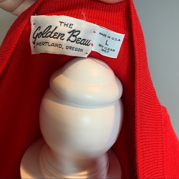 The Golden Beau V Neck Cardigan Sweater Large - Picture 4 of 5